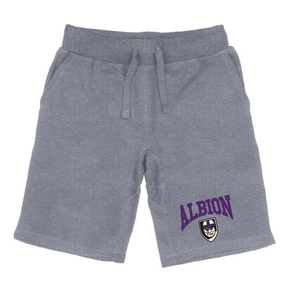Albion College Britons Premium Shorts, Heather Grey - Extra Large