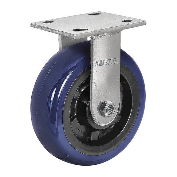 Albion Plate Caster,Rigid,Polyurethane,5 5/8"H 120EG04229R