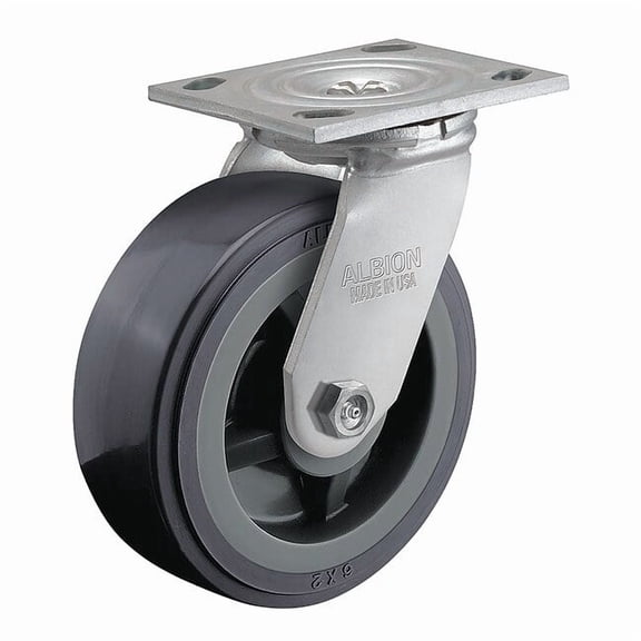 Albion Plate Caster,Swivel,Polyurethane,5-5/8"H 16XA04201S