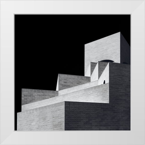 Alblowi, Ahmed 15x15 White Modern Wood Framed Museum Art Print Titled - Museum Of Islamic Art