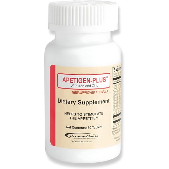 Apetigen-Plus Multivitamin Tablets with Iron & Zinc, 60 Count
