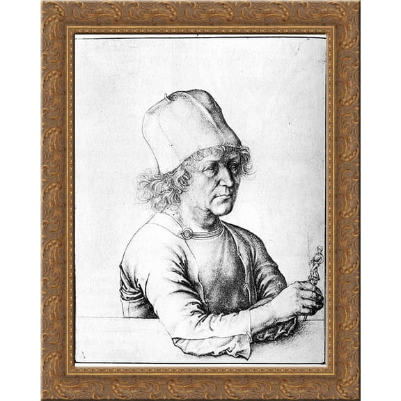 Albrech Durer the Elder 24x20 Gold Ornate Wood Framed Canvas Art by Albrecht Durer