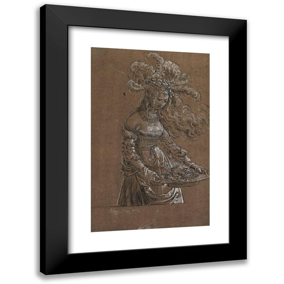 Albrecht Altdorfer 11x14 Black Modern Framed Museum Art Print Titled - Salome with the Head of St. John the Baptist (C. 1517)