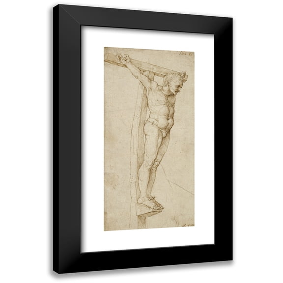 Albrecht Dürer 13x24 Black Modern Framed Museum Art Print Titled - Study of the Good Thief (1503-1505)