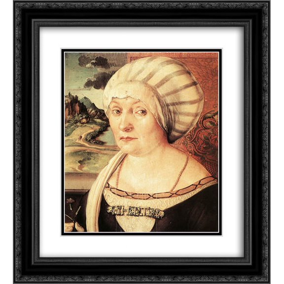 Albrecht Durer 2x Matted 20x24 Black Ornate Framed Art Print 'Felicitas Tucher, nee Rieter'