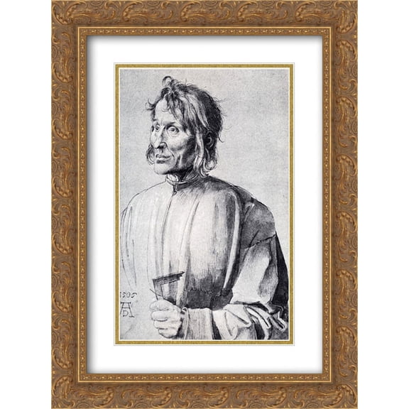 Albrecht Durer 2x Matted 20x24 Gold Ornate Framed Art Print 'The Architect Hieronymus Of Augsburg'
