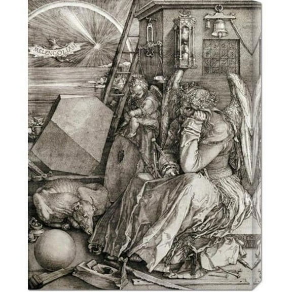 Albrecht Durer 'Melancholia' Stretched Canvas
