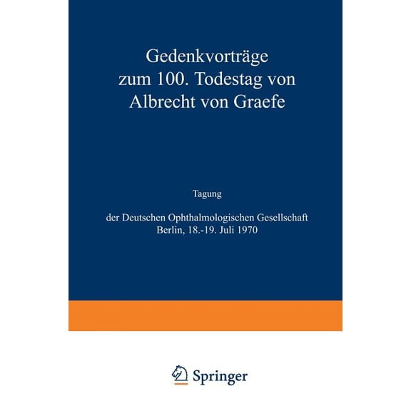 Albrecht Von Graefe, (Paperback)
