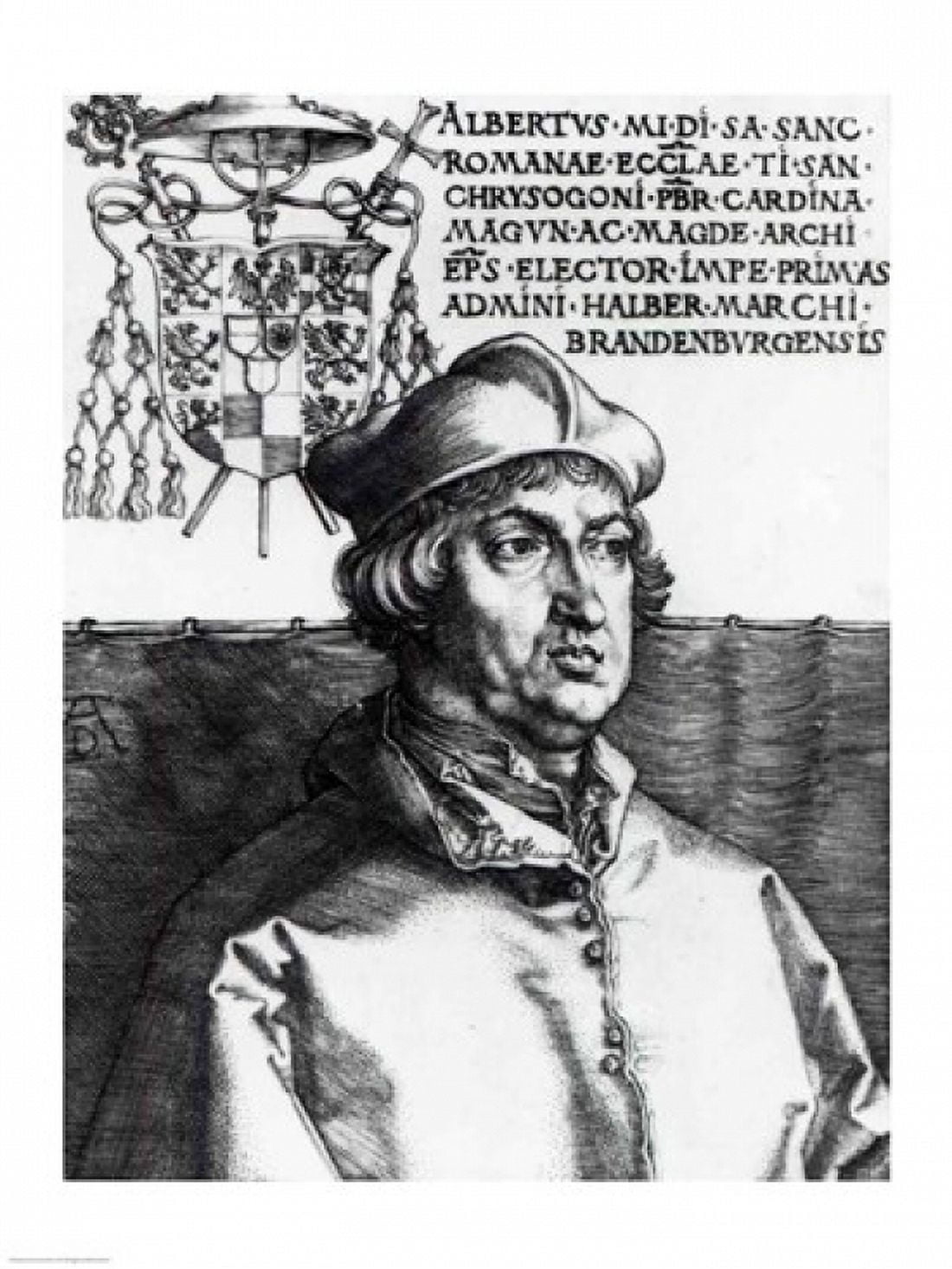 Albrecht of Brandenburg 1519 Canvas Art - Albrecht Durer (18 x 24)