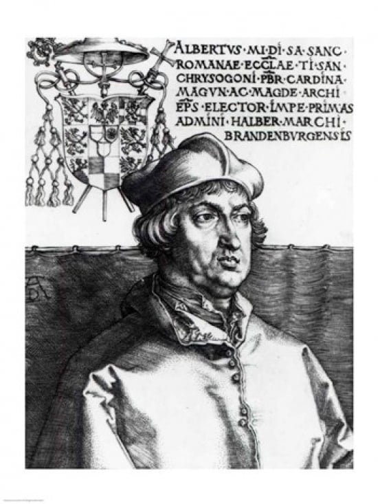 Albrecht of Brandenburg 1519 Canvas Art - Albrecht Durer (24 x 36)
