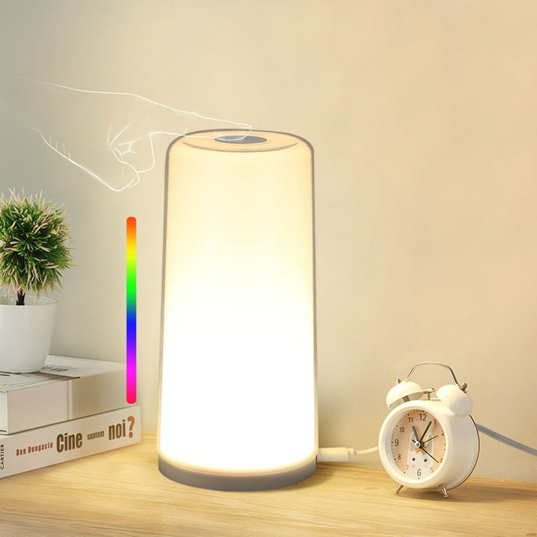 Albrillo Touch Sensor Table Lamp, Warm White and RGB Color, Modern Living Home - Walmart.com