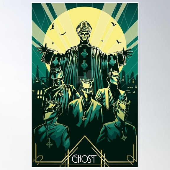 Album Art Ghost Poster Poster Wall Art, Modern Wall Decor For Living Room Bedroom, 8x12 UNFRAMED