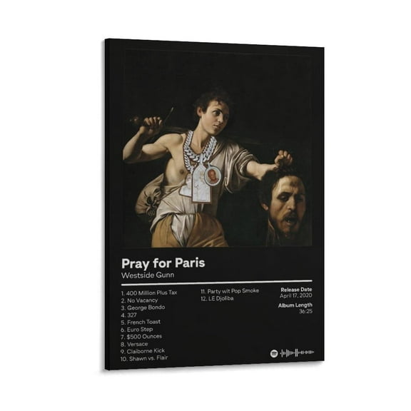 Album Cover Westside Gunn Pray For Paris Poster Canvas Wall Art Posters For Room Aesthetic And DecorCanvas Painting Wall Art Poster for Bedroom Living Room Decor