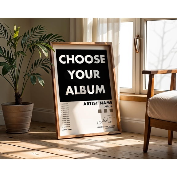 Album Music Wall Art Song Tracklist Home Decor