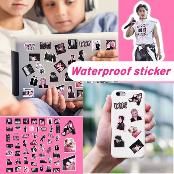 DO IT Album Stickers 50 Pieces Waterproof Vinyl Decals for Water Bottles Laptops and Notebooks K-pop Merchandise Fan Gift Set Aesthetic Decor for Felix and I.N and BANGCHAN Hyunjin Han Fans