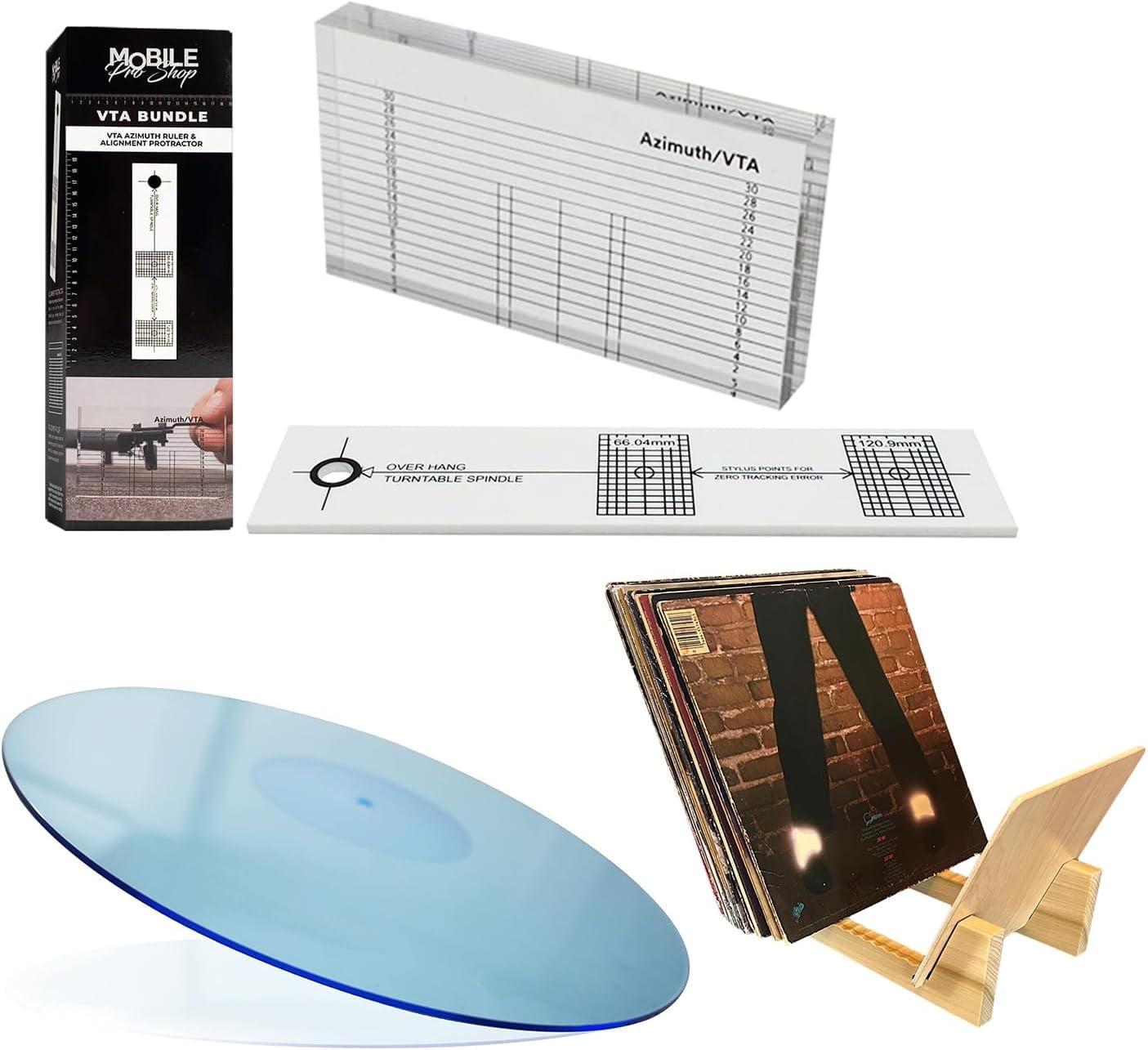 Compensating Ruler Acrylic Protractor For Turntable LP Vinyl Stylus Azimuth Compensation ...