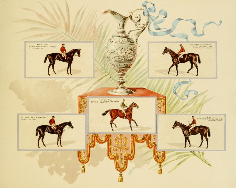 Album of Celebrated Racehorses 1888 Jug & various Canvas Art - Unknown (18 x 24)