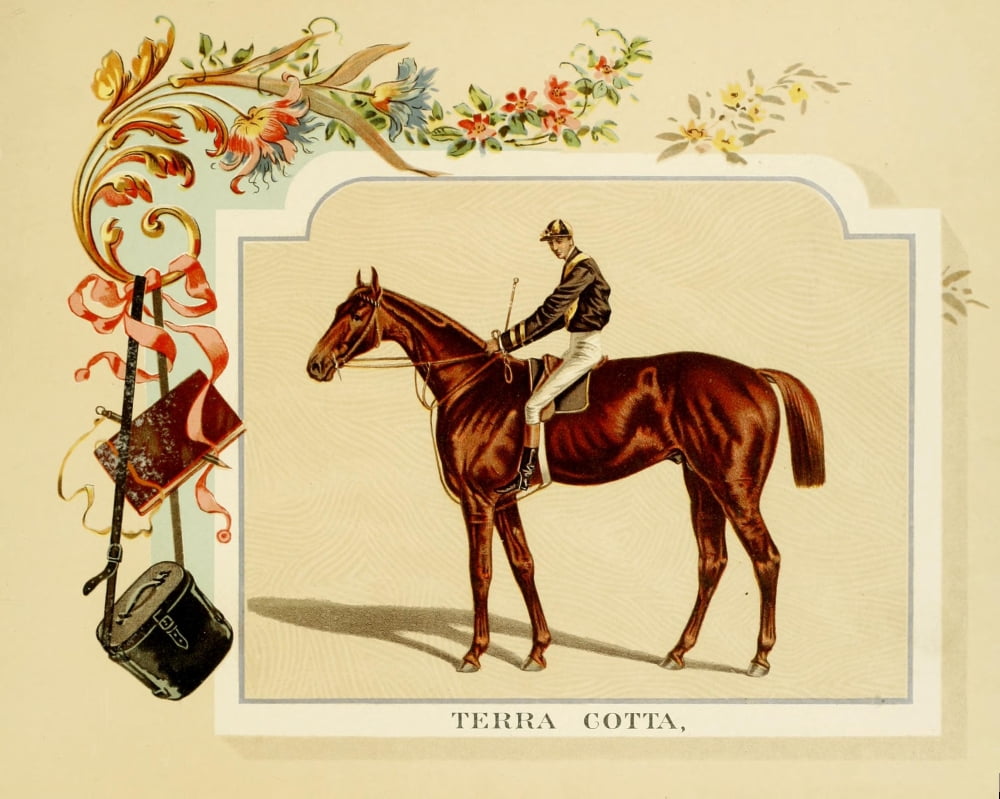 Album of Celebrated Racehorses 1888 Terra Cotta Canvas Art - Unknown (24 x 36)