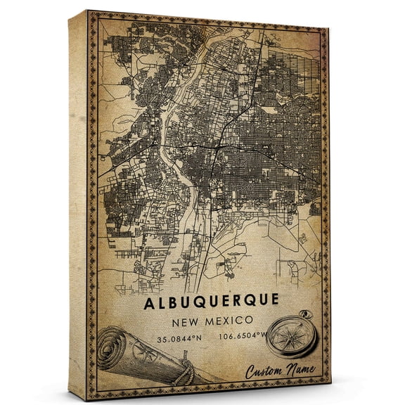 Albuquerque Map Poster, New Mexico Map Art Poster, Canvas, Albuquerque Map City style Watercolor art Poster, Albuquerque Map Canvas - 89AZ1466
