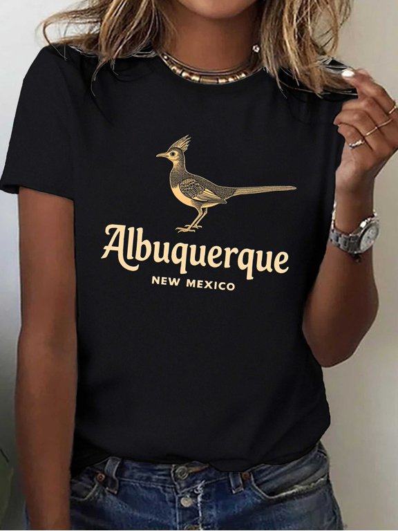 Albuquerque New Mexico Birds Graphic Women's Gift Tee T Shirt - 100% Cotton