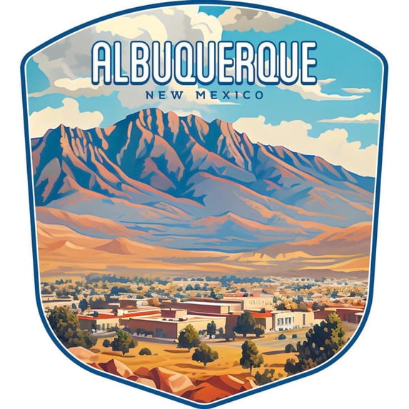 Albuquerque New Mexico Design A Souvenir Die Cut Flat Decorative Magnet (6-Inch)