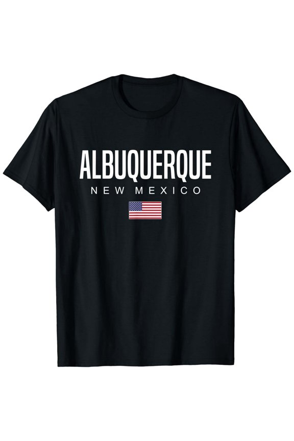 Albuquerque New Mexico Graphic Print T-Shirt Soft Cotton Crewneck