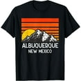 thumbnail image 1 of Albuquerque New Mexico USA Retro Vintage Mountain T-Shirt Black 2X-Large, 1 of 4