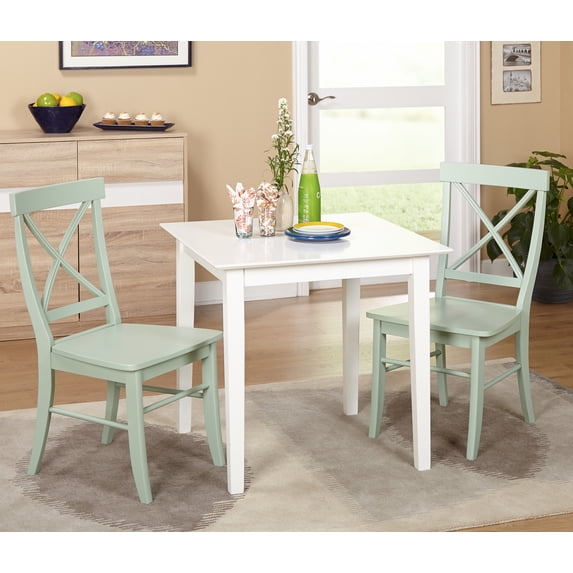 Albury 3-Piece Cross Back Dining Set, Multiple Colors