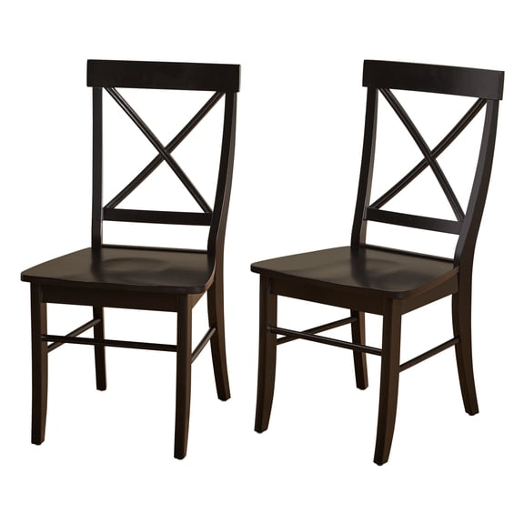 Albury Cross Back Dining Chairs, Brown (Set of 2)