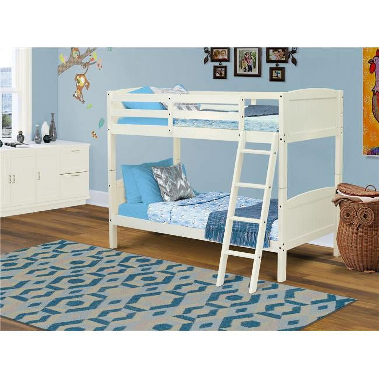 Albury Twin Bunk Bed in White Finish