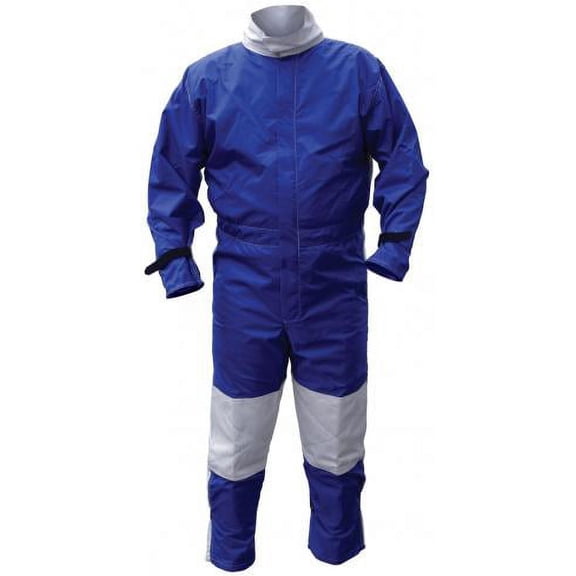 Abrasive Blast Suit, Cotton, Nylon, 3 lb Fabric Weight, 32 in Inseam, Blue, L 41422