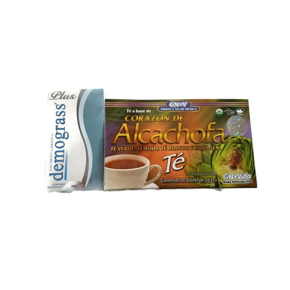 Alcachofa Tea y Demograss Plus (Weight Loss Set) 30 Days Supply