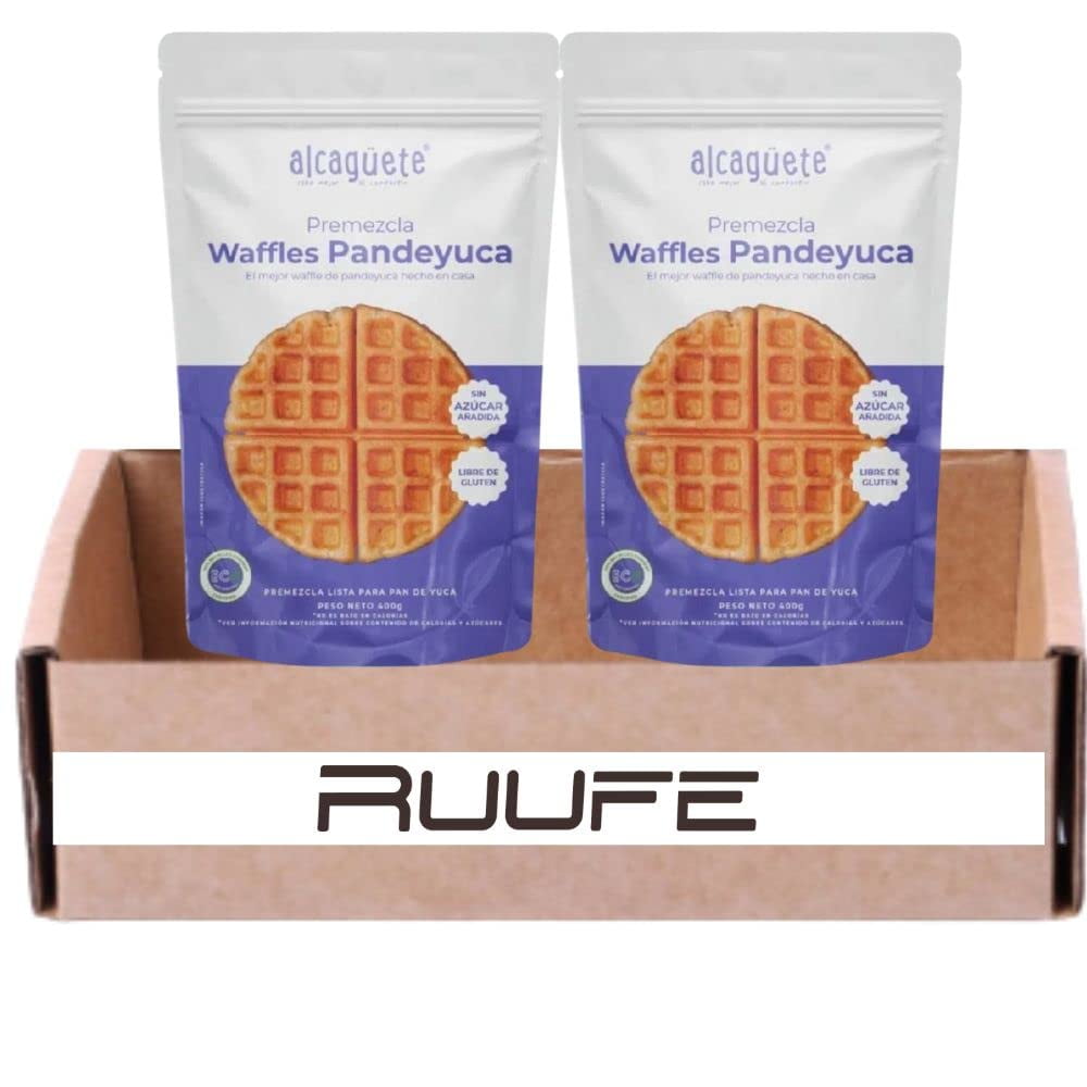 Alcaguete waffles Pandeyuca (2 pack) Cassava bread waffle Gluten & no added sugar Works with
