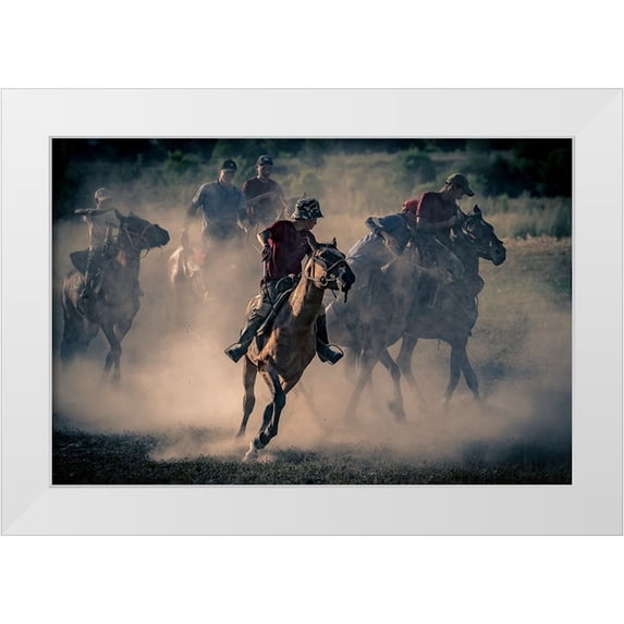 Alcalay, Eyal 18x13 White Modern Wood Framed Museum Art Print Titled - Horses