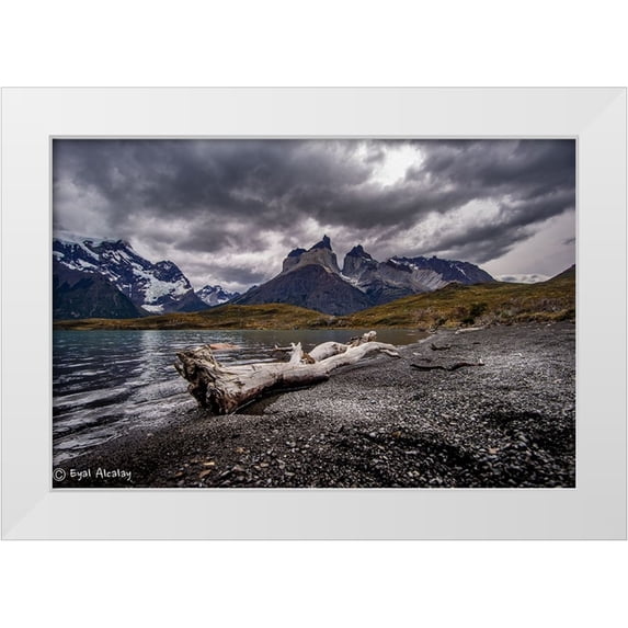 Alcalay, Eyal 24x17 White Modern Wood Framed Museum Art Print Titled - Torres Del Pine