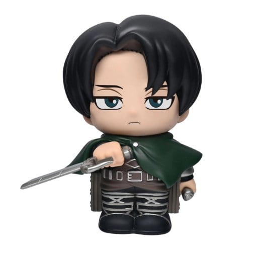Alcancia Levi Akerman with Sword Attack on Titan PVC Vinyl Coin Bank Monogram