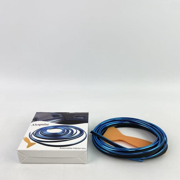 Alcapulse Automotive interior trim,Car Interior Trim Strips,Universal 33ft Car Electroplating Decoration Styling Door Dashboard, Flexible Interior Trim Accessories with Installing Tool (Blue)