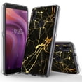 thumbnail image 1 of Alcatel 3V 2019 Case, KAESAR Hybrid Bling Glitter Sparkle Laser Black Marble Graphic Fashion Cute Colorful Skin Cover Shockproof Case for Alcatel 3V 2019, 1 of 5