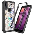 thumbnail image 1 of Alcatel 3V 2019 Case, KAESAR Hybrid Bling Glitter Sparkle White Marble Graphic Fashion Cute Colorful Silicone Skin Cover Armor Case for Alcatel 3V 2019, 1 of 5
