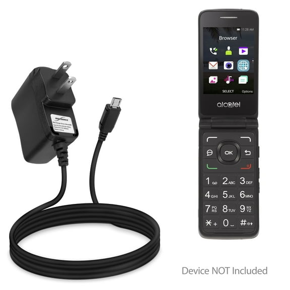 Alcatel MyFlip Charger, BoxWave [Wall Charger Direct] Wall Plug Charger for Alcatel MyFlip