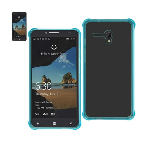 Alcatel One Touch Fierce Xl Mirror Effect Case With Air Cushion Protection In Clear Navy