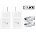 thumbnail image 1 of CAT S30 Adaptive Fast Charger Micro USB 2.0 Charging Kit [2x Wall Charger + 2x Micro USB Cable] Dual voltages for up to 60% Faster Charging! White, 1 of 4