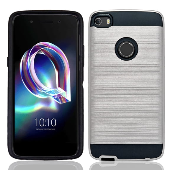 Alcatel OneTouch iDOL 5 / 6060 Hybrid Metal Brushed Shockproof Tough Case Cover
