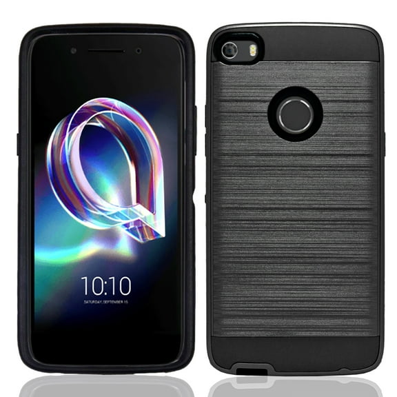 Alcatel OneTouch iDOL 5 / 6060 Hybrid Metal Brushed Shockproof Tough Case Cover