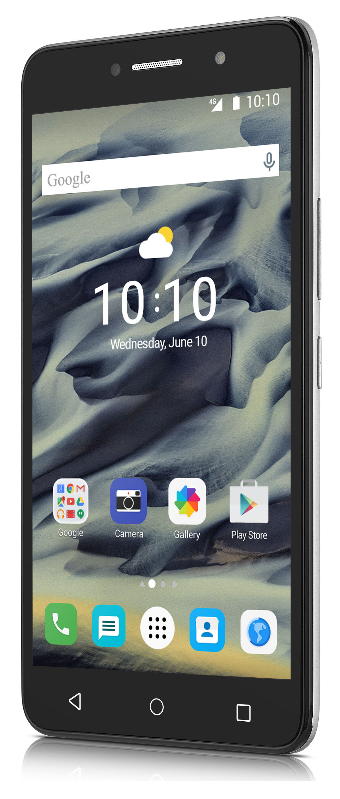 Alcatel Pixi 4 16GB Unlocked GSM 4G LTE Quad-Core Phone w/ 8MP Camera - Silver - image 1 of 3