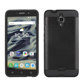 Alcatel Pixi Theatre OT-5098O Case, Slim Armor Hybrid Cover [Scratch/Dust Proof] Defender Dual Layer Shockproof Protection Case (VGC Black)