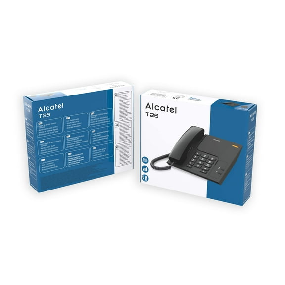 No Author Alcatel T26, corded landline phone for Home and Office, last number redial key, visua
