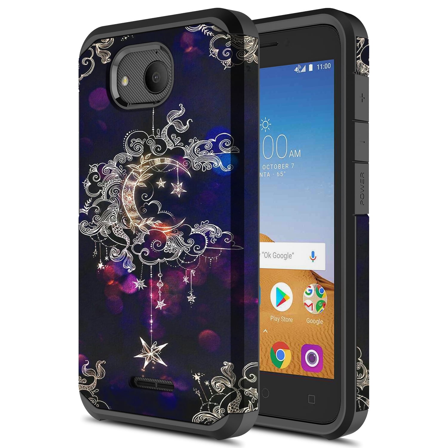Alcatel Tetra Case, Kaesar Slim Hybrid Dual Layer Shockproof Hard Cover ...