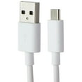 thumbnail image 1 of Alcatel USB to USB-C 2.6FT Charge/Sync Cable - White, 1 of 1