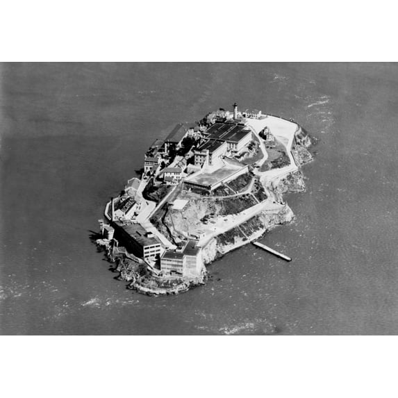 Alcatraz Federal Prison In San Francisco Bay History (24 x 18)